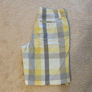 American Eagle Outfitters Yellow and Gray Plaid Kids Shorts